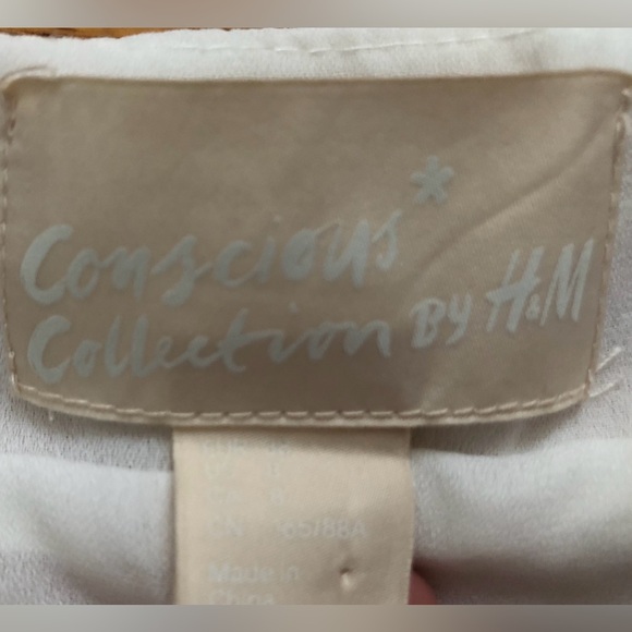 H&M Conscious collection white summer dress size 8 - Picture 2 of 2